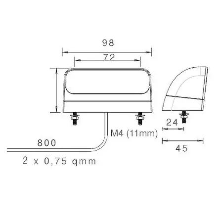 LED REKISTERIKILVENVALO 12-24V - LED muut valot - 1100 - 2