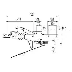 TYÖNTÖJARRU ALKO 90S/3 SUORA 1000 kg - Työntöjarrut - 2091 - 2