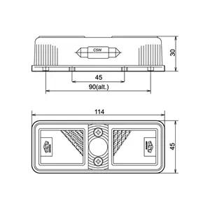 TALMU 1124 SIVUVALO RUUVIK. - Etu- ja sivuvalot - 1402 - 2