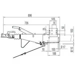 TYÖNTÖJARRU ALKO 251S 100NK 2600 kg suora - Työntöjarrut - 2092 - 2