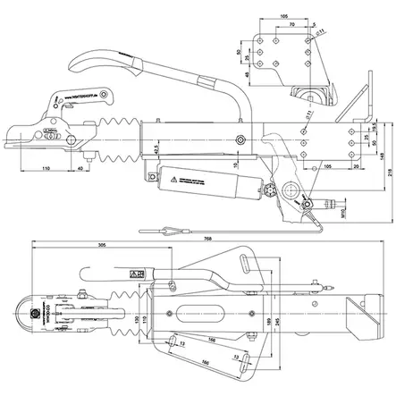 TYÖNTÖJARRU BPW ZAF 3.0-3 2800 kg V - Työntöjarrut - 1042 - 2