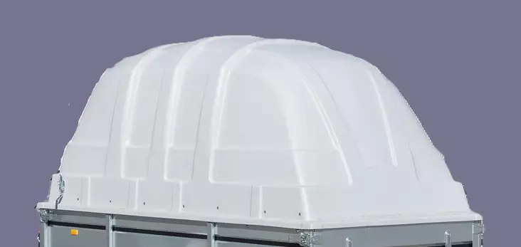 300-150-125 peräkärryn harmaa muovikuomu - Muovikuomut - 593 - 1