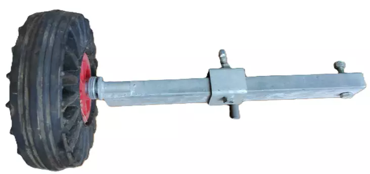 Sivutuen varsi 45 cm+pyörä - Venetrailereiden varaosat - 643 - 1