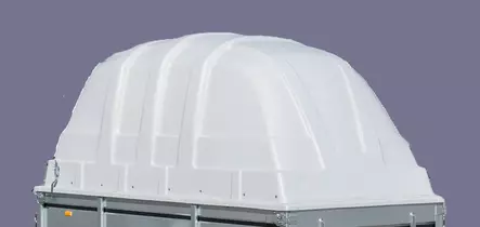 300-150-125 peräkärryn harmaa muovikuomu - Muovikuomut - 593 - 1