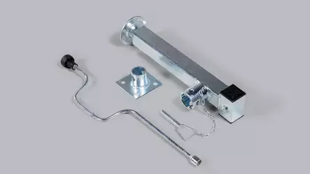 Kääntyvä, säädettävä tukijalka 1300 kg, kork 535 mm. - Nokkapyörät, tukijalat, kulmatuet - 523 - 1