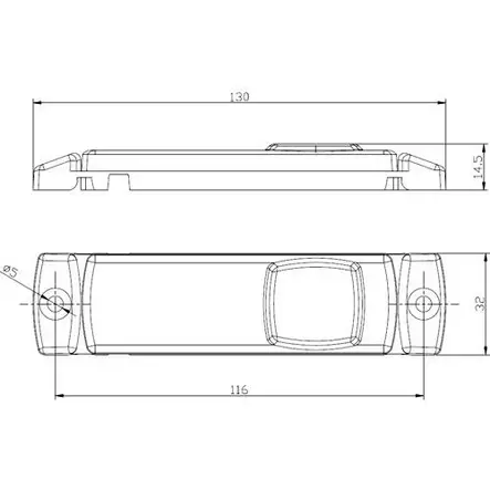 Led äärivalo kelt. 12-30v - Etu- ja sivuvalot - 683 - 2