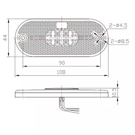 LED SIVUÄÄRIVALO KELT. 12V - LED valot - 2123 - 2
