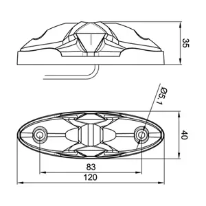 LED PUN/VALK/KELT ÄÄRIV 12-24V - Etu- ja sivuvalot - 2114 - 2