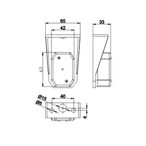 ETUVALO FT-001BI + JOHTO 0,5M - Etu- ja sivuvalot - 1455 - 2