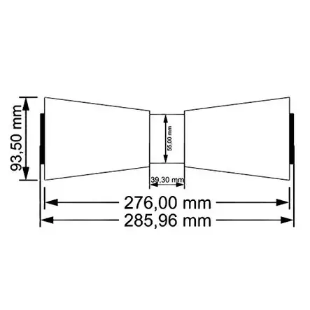 KÖLIRULLA POLYUR. 286X26 MM - Köli- ja sivurullat - 1166 - 2