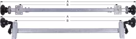 Lehtijousiakseli 750 kg, A-151, 4x100 - Jarruttomat akselit - 426 - 2