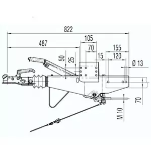 TYÖNTÖJARRU ALKO 161S VK 70 1600 kg suora - Työntöjarrut - 2086 - 2