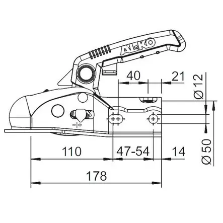 KUULAKYTKIN AL-KO 2700 KG 35/40/45/50 mm - Kuulakytkimet - 1297 - 2