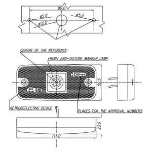 LED ETUVALO VALK. 12-24V - LED valot - 2127 - 2