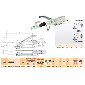 TYÖNTÖJARRU GKN RF5 ERF 2800 kg suora - Työntöjarrut - 2088 - 1
