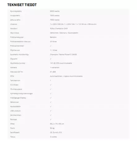 Champion 7500W Inverterriaggregaatti - The Scout - Aggregaatit - 2358 - 1